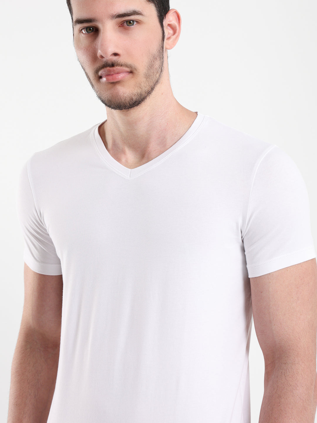 Basic Muscle Fit V-Neck T-Shirt