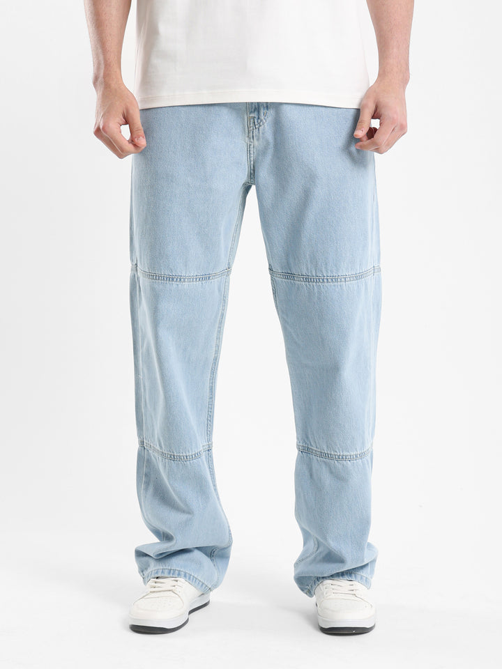 Loose Fit Jeans with Waist Cord