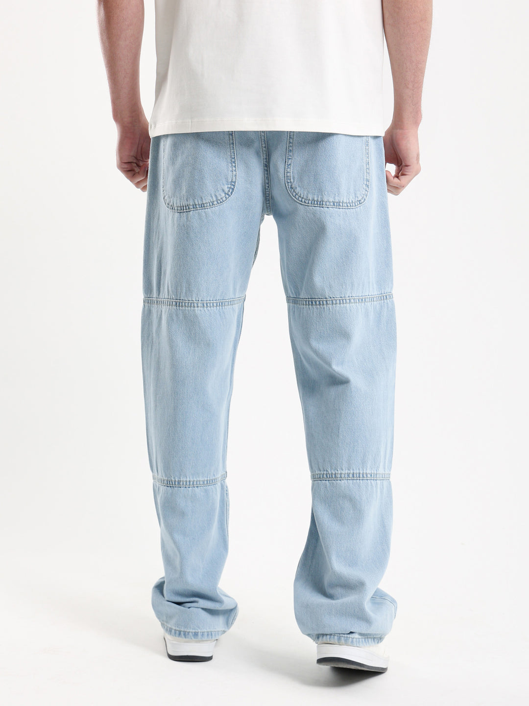 Loose Fit Jeans with Waist Cord