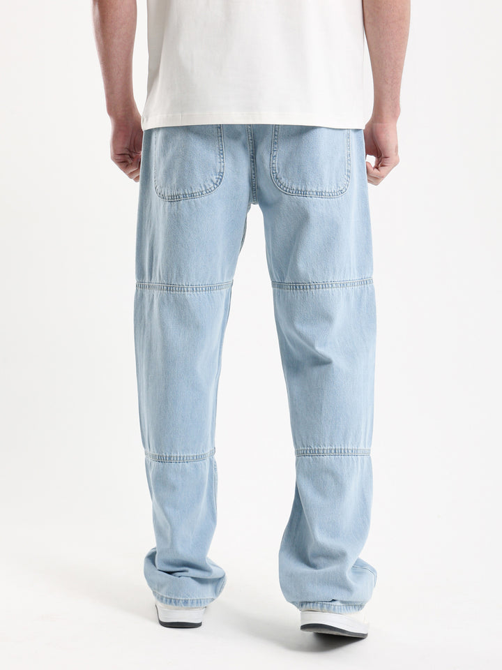 Loose Fit Jeans with Waist Cord