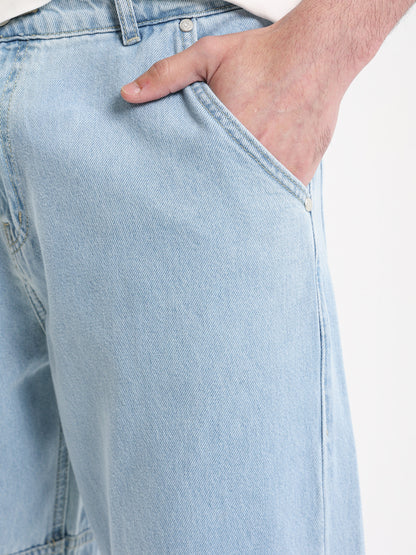 Loose Fit Jeans with Waist Cord