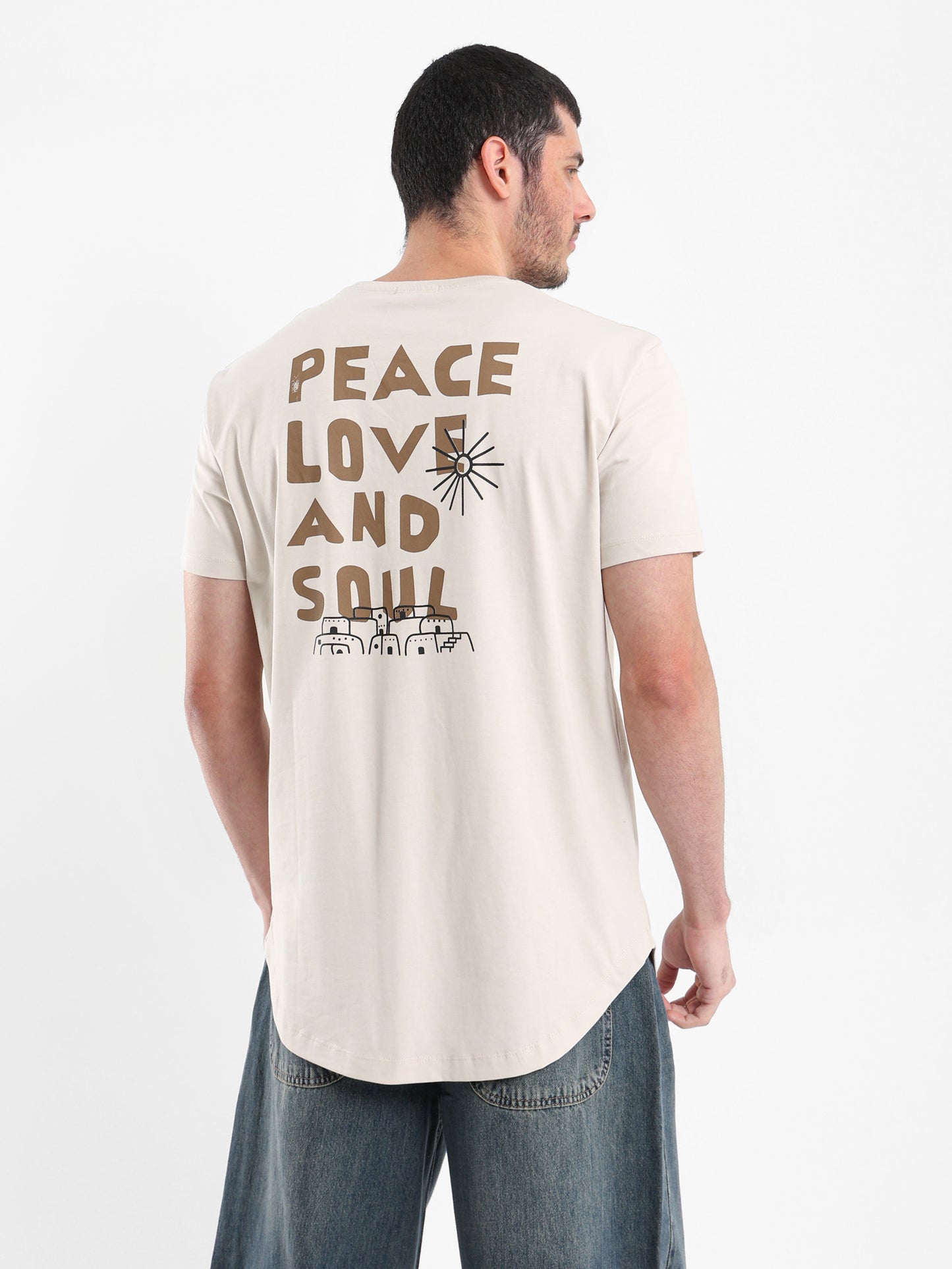 “Peace and Soul” Slogan T-Shirt