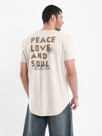 “Peace and Soul” Slogan T-Shirt