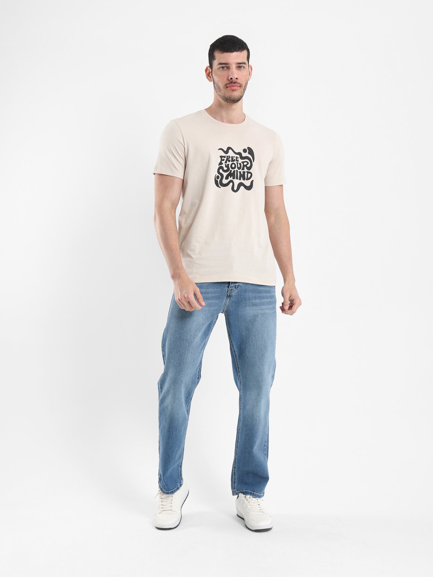 "Free Your Mind" Place Print T-Shirt