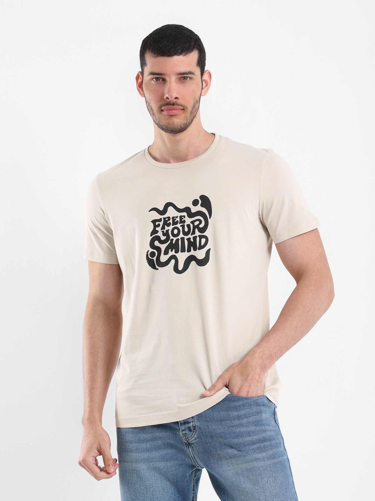 "Free Your Mind" Place Print T-Shirt