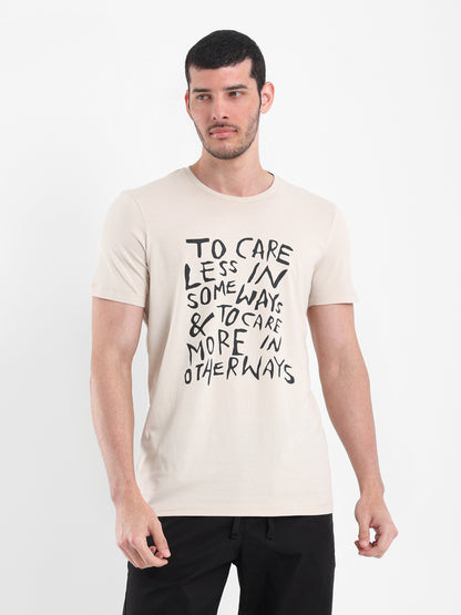Front Text Print Casual T-Shirt