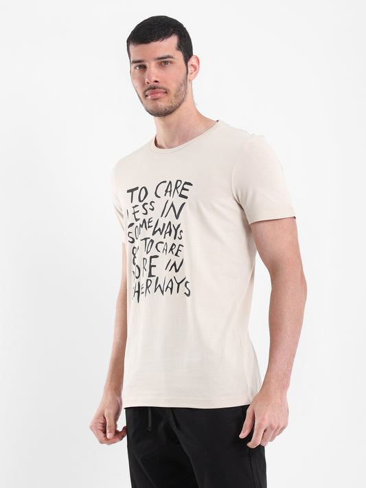 Front Text Print Casual T-Shirt