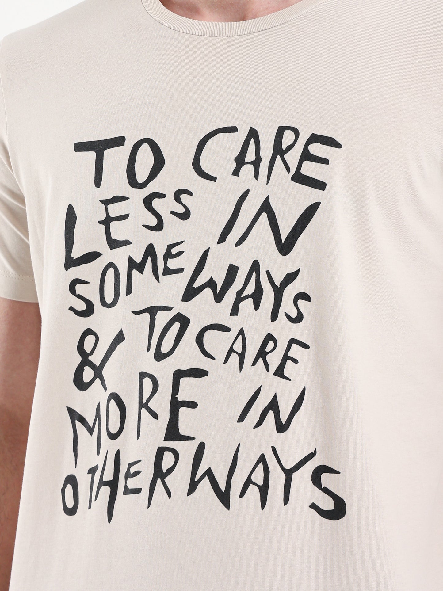Front Text Print Casual T-Shirt