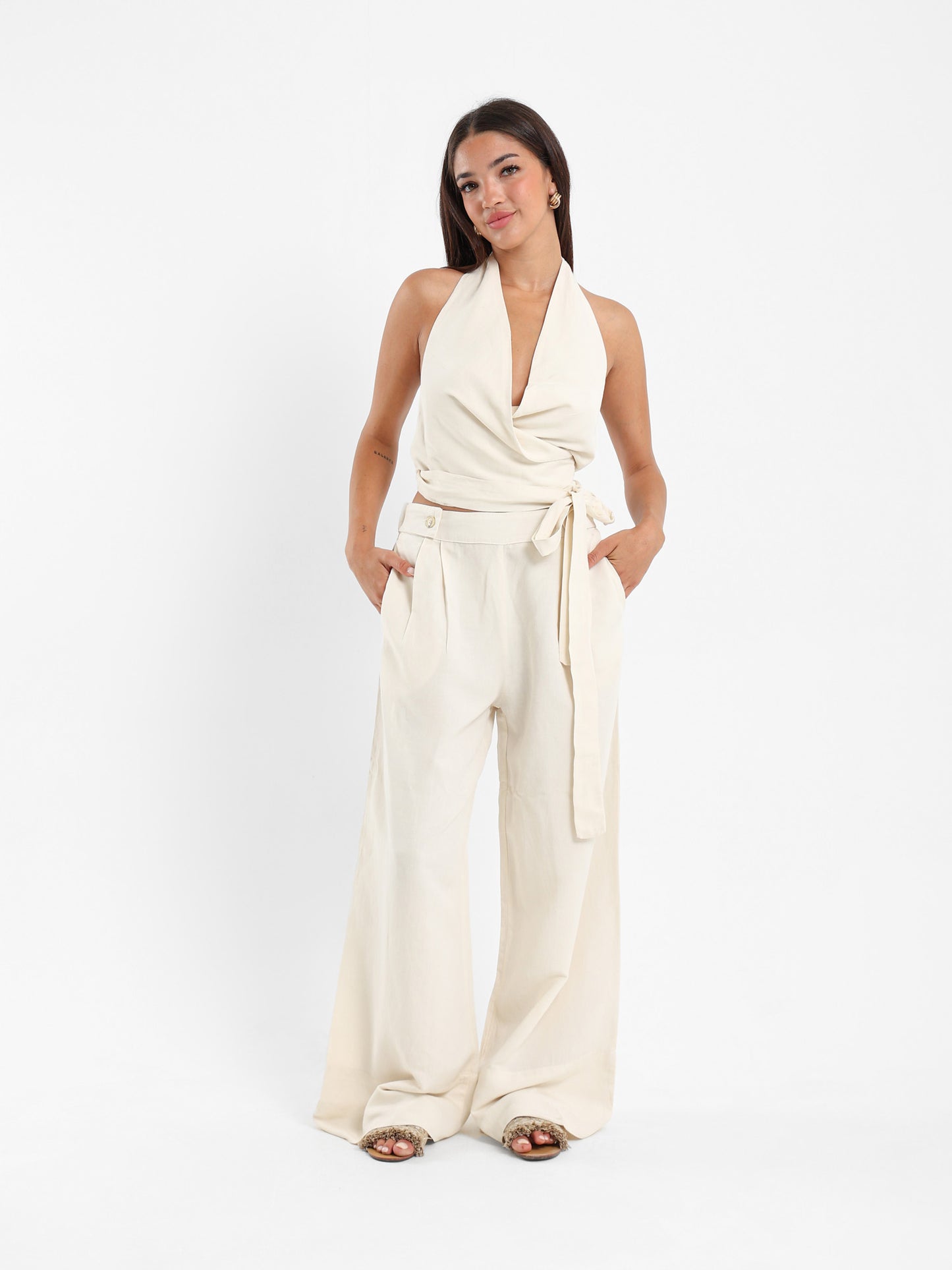 Wrap Around Halter Neck Top