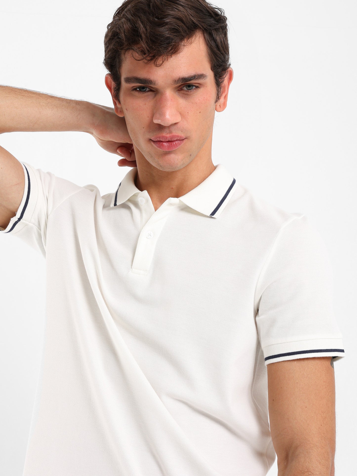 Contrasting Detail Polo Shirt