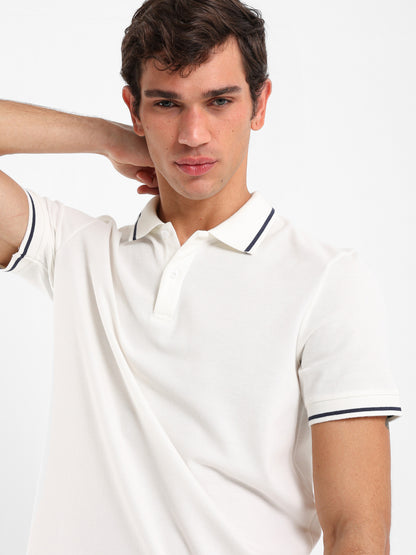 Contrasting Detail Polo Shirt