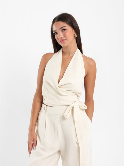 Wrap Around Halter Neck Top