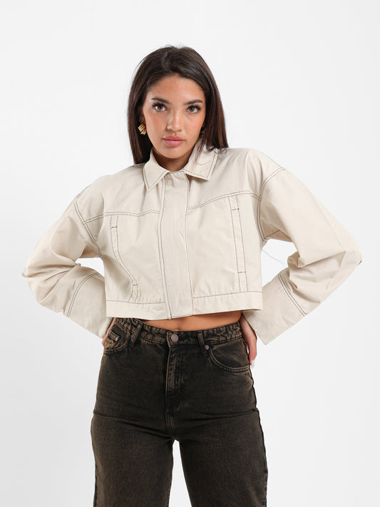 Contrast Stitch Denim Jacket