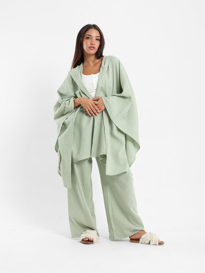 Hooded Asymmetric Kimono