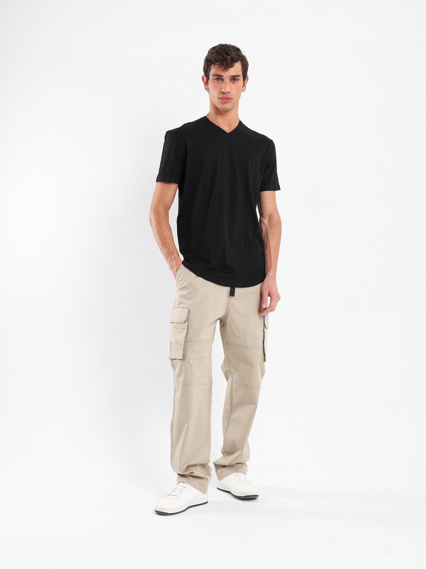 V-Neck Long Fit T-Shirt
