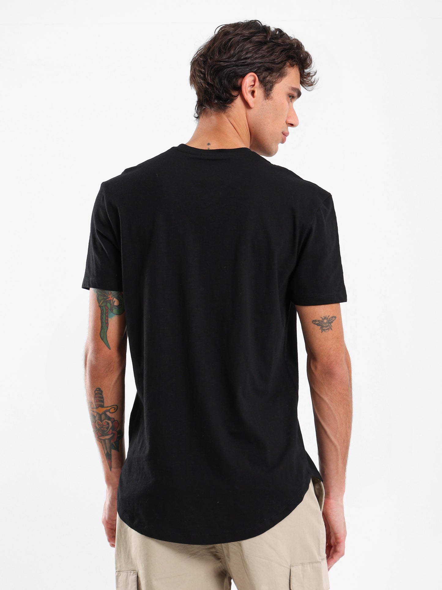 V-Neck Long Fit T-Shirt