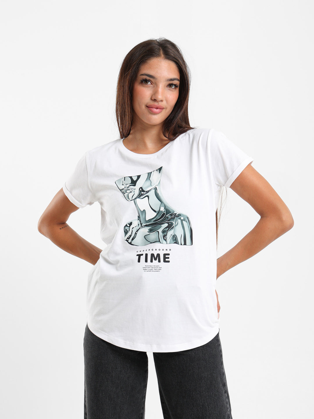 تي شيرت مطبوع Underground Time