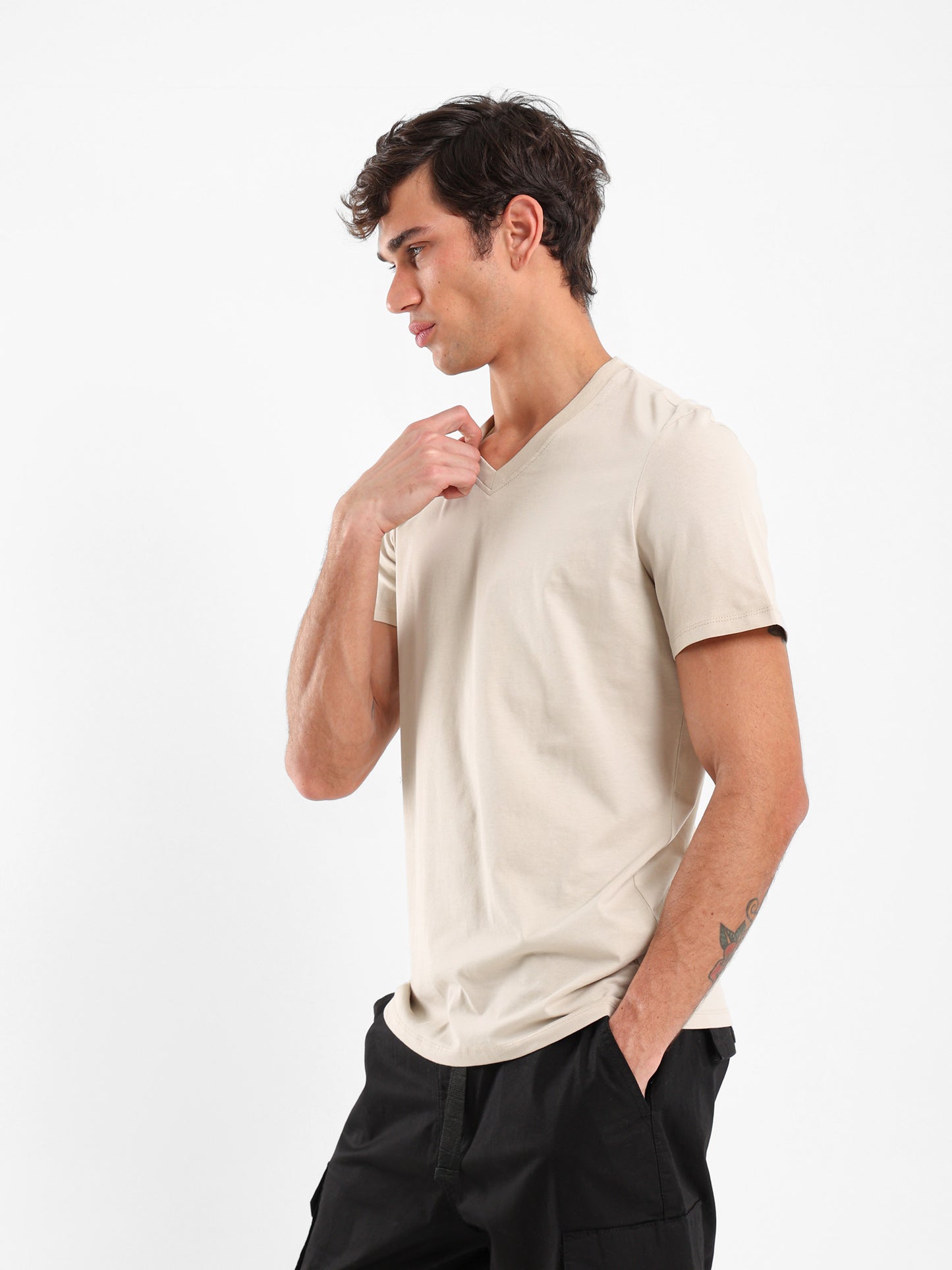 Basic Regular Fit V-Neck T-Shirt