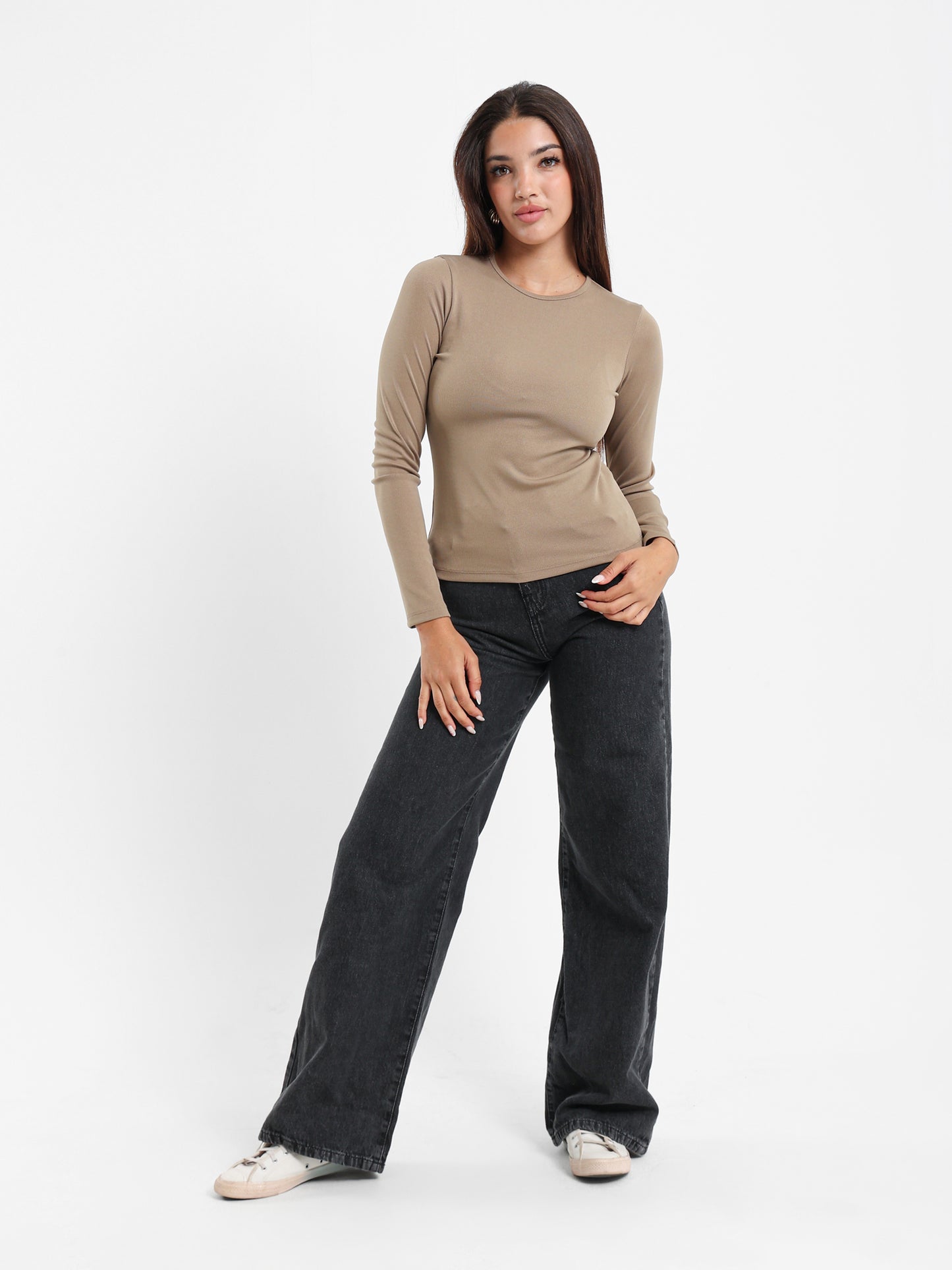 Ribbed Fitted T-Shirt