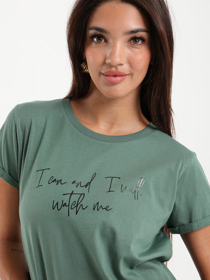 "I Can and I Will" Printed T-shirt