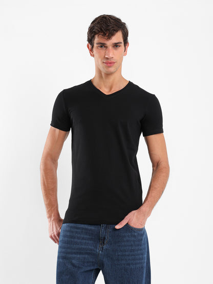 Basic Muscle Fit V-Neck T-Shirt