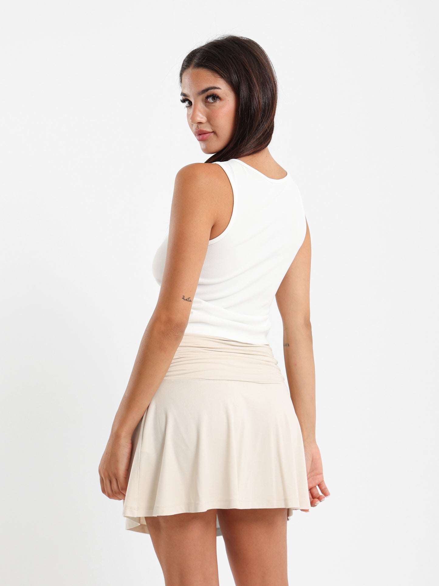 Sleeveless Top with Front Twist