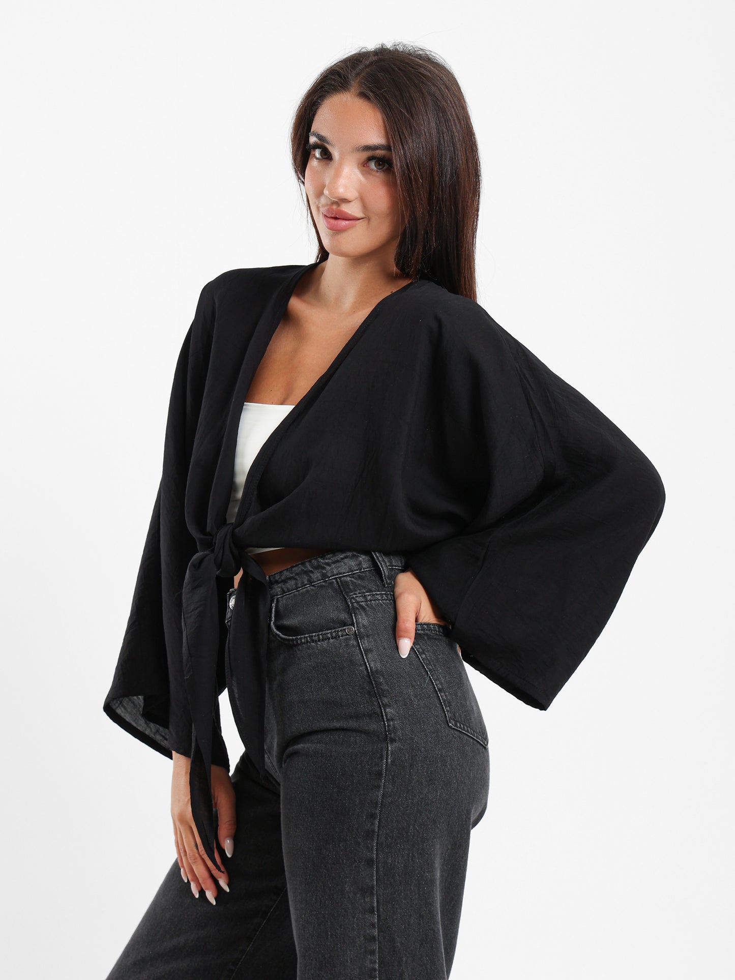 Front Tie Kimono