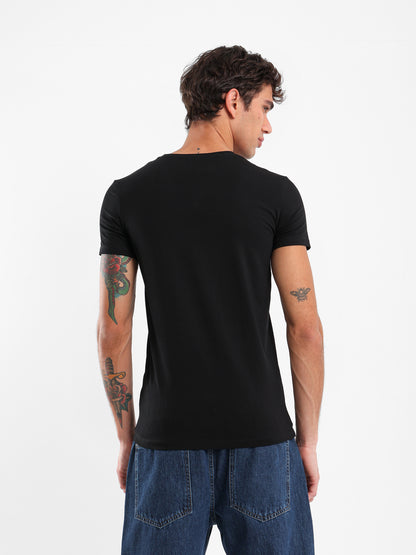 Basic Muscle Fit V-Neck T-Shirt