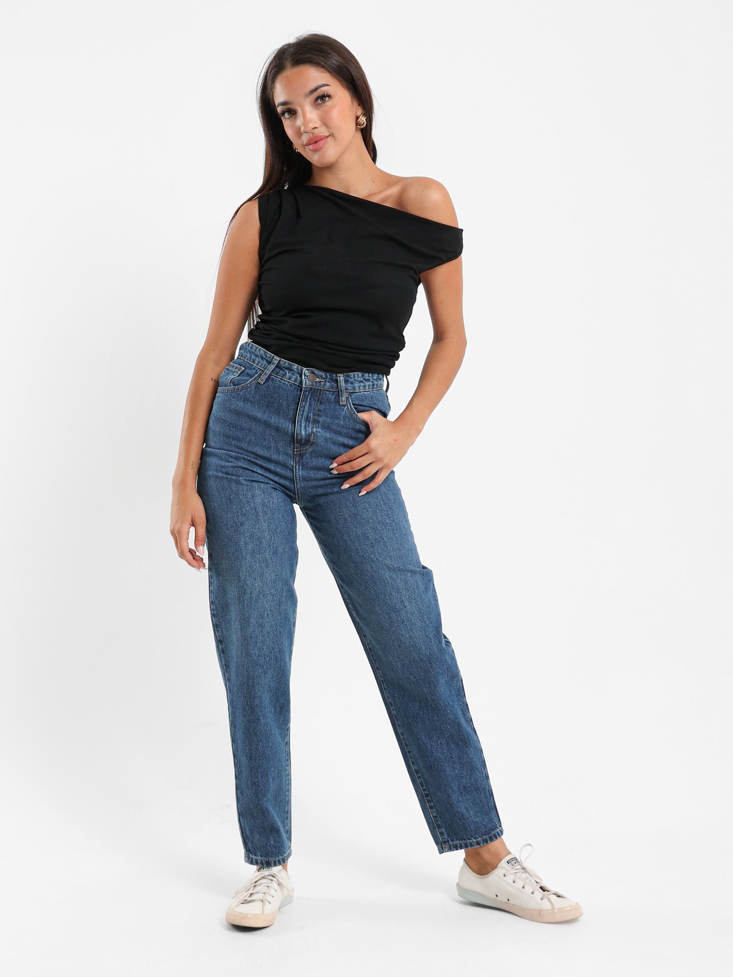 Asymmetric Neckline Top