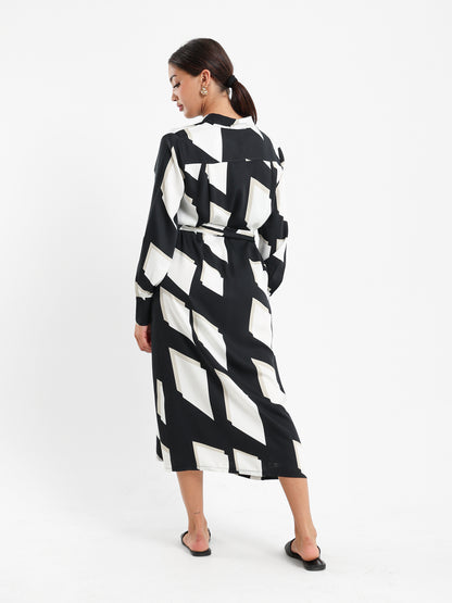 Printed Shirt Dress