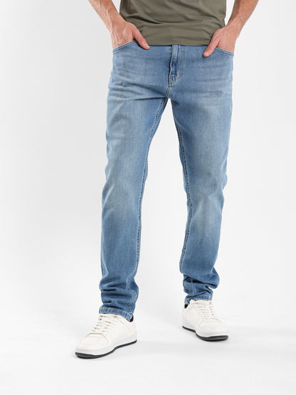 Washed Effect Slim Fit Pants