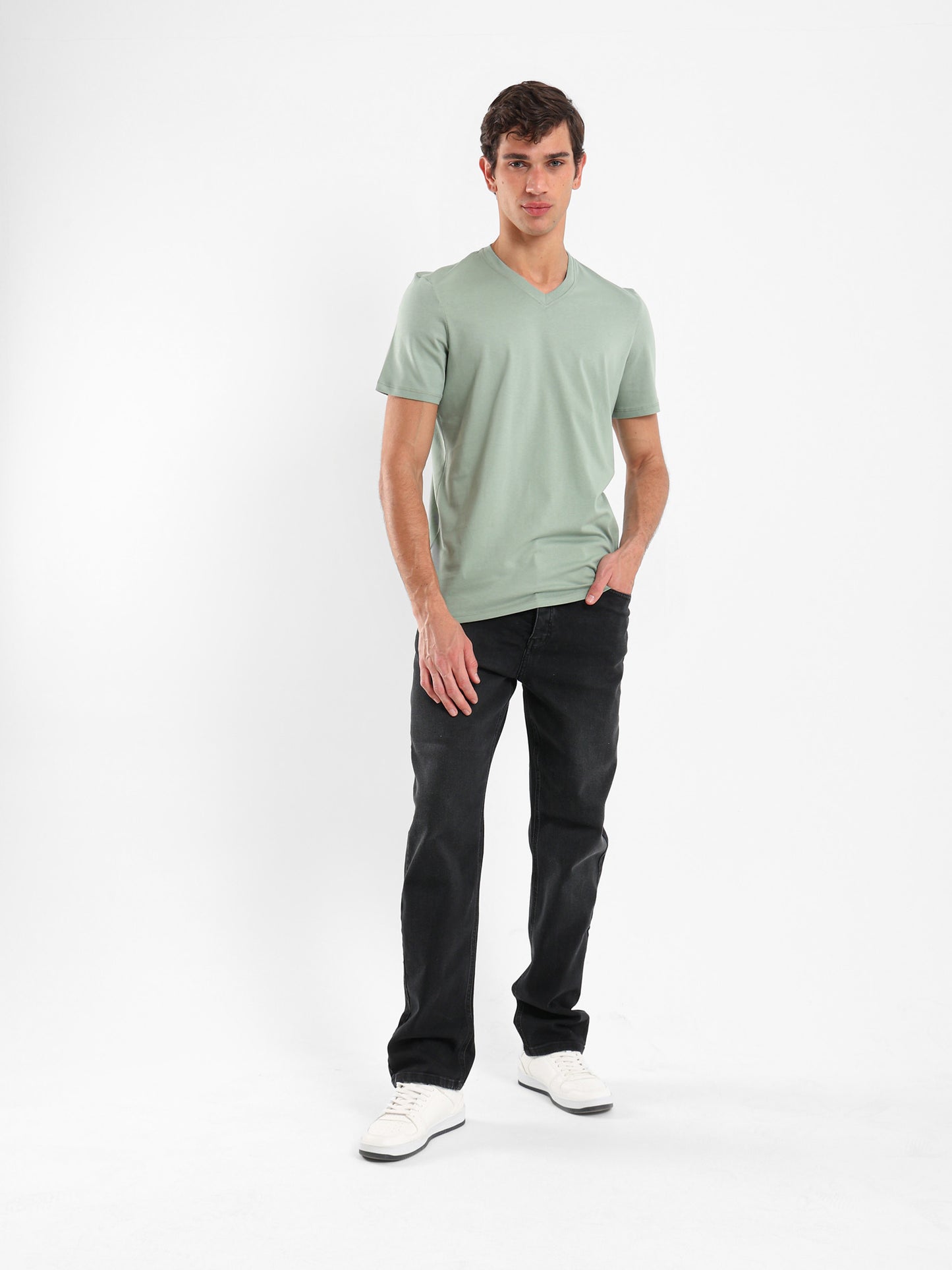 Basic Regular Fit V-Neck T-Shirt
