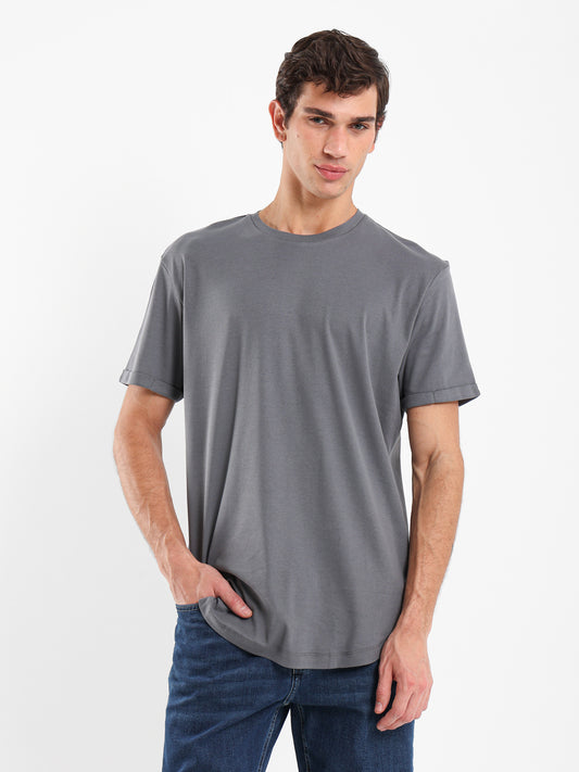 Longline Round Neck T-Shirt
