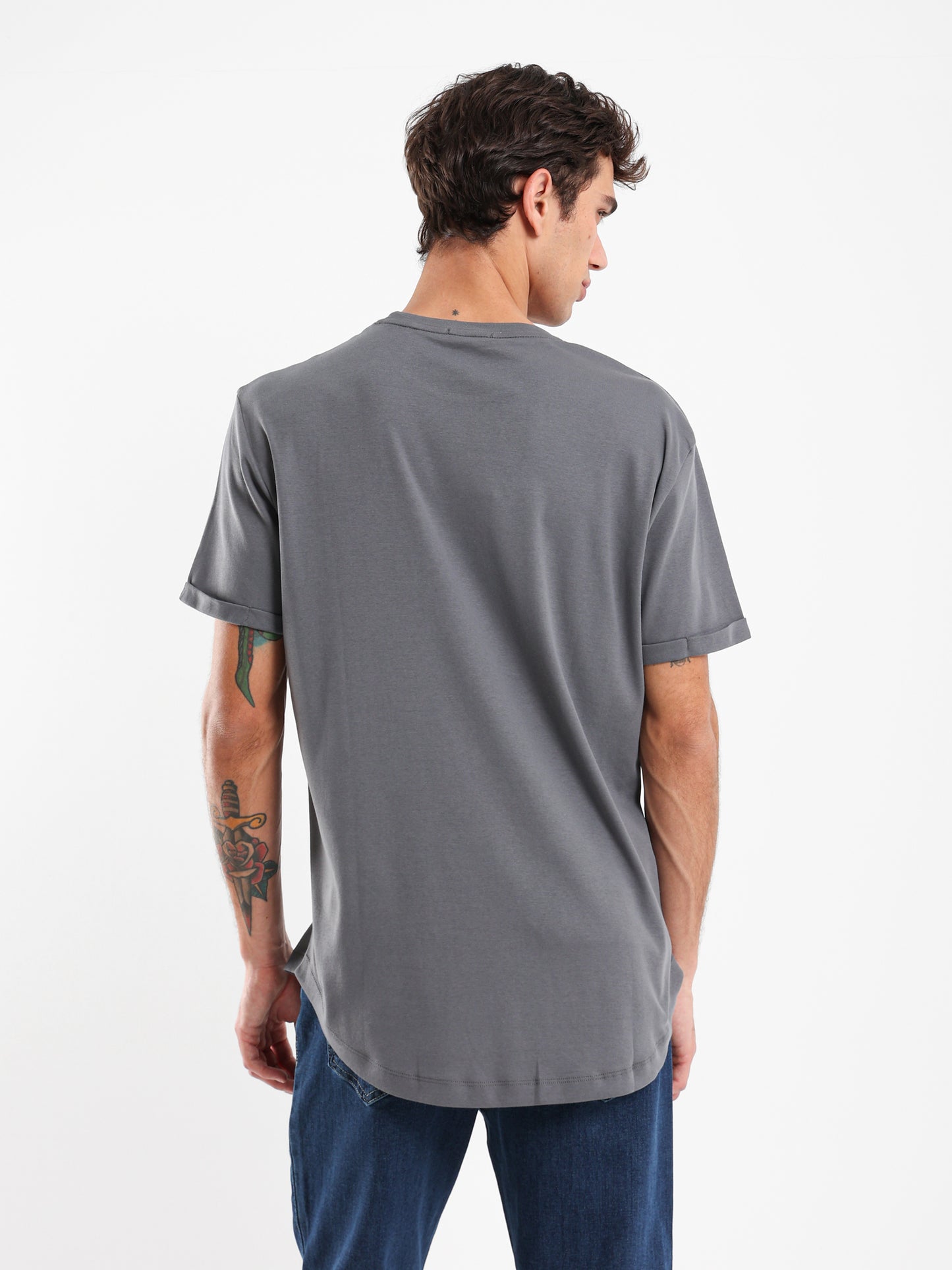 Longline Round Neck T-Shirt