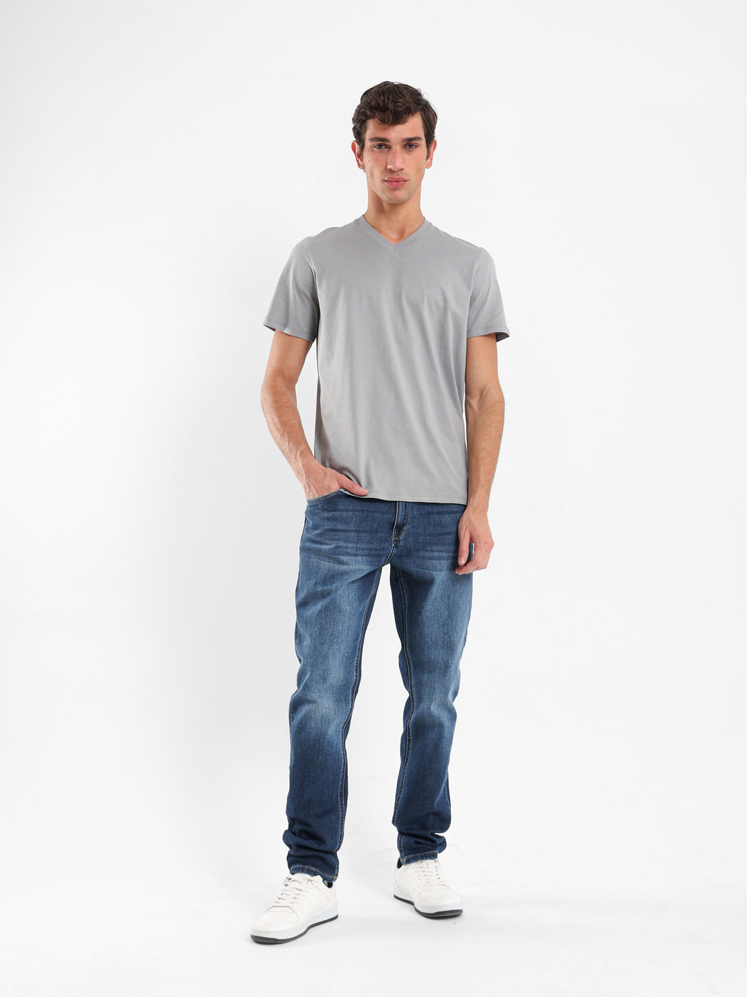 Basic Regular Fit V-Neck T-Shirt