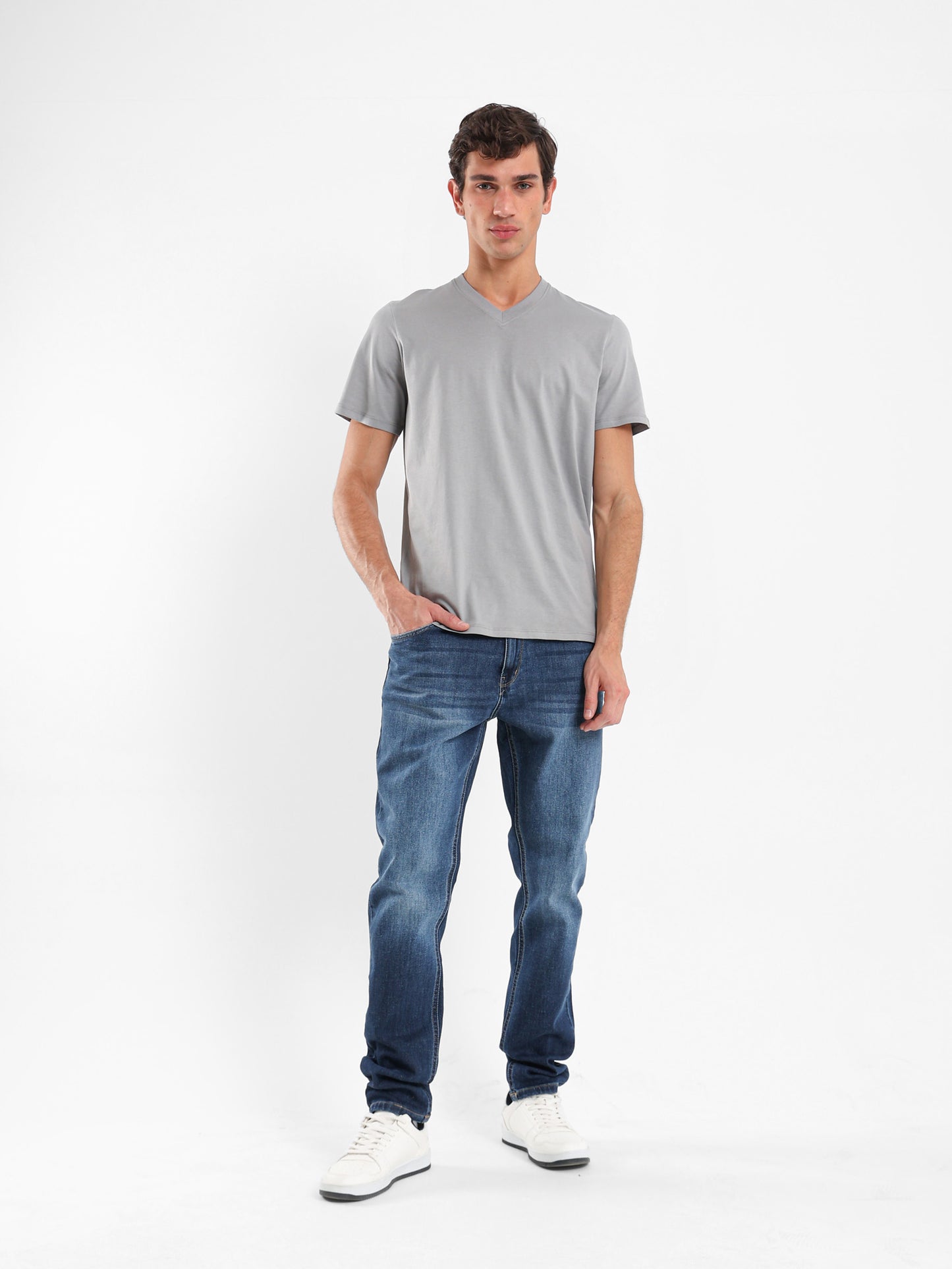 Basic Regular Fit V-Neck T-Shirt
