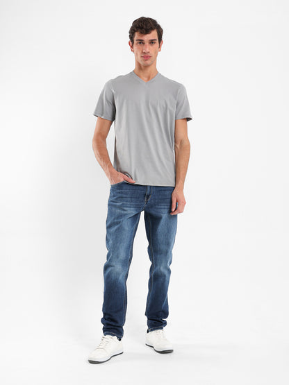 Washed Effect Slim Fit Pants