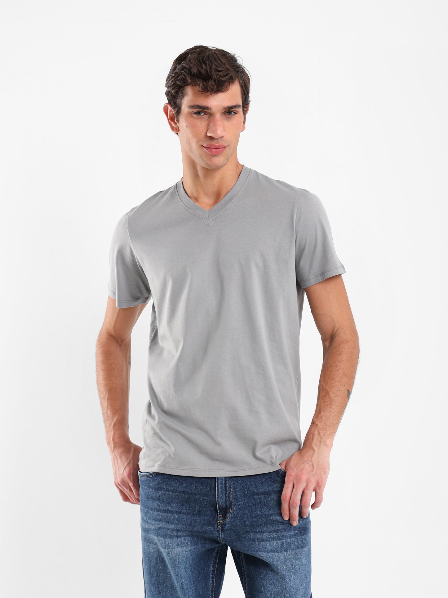 Basic Regular Fit V-Neck T-Shirt