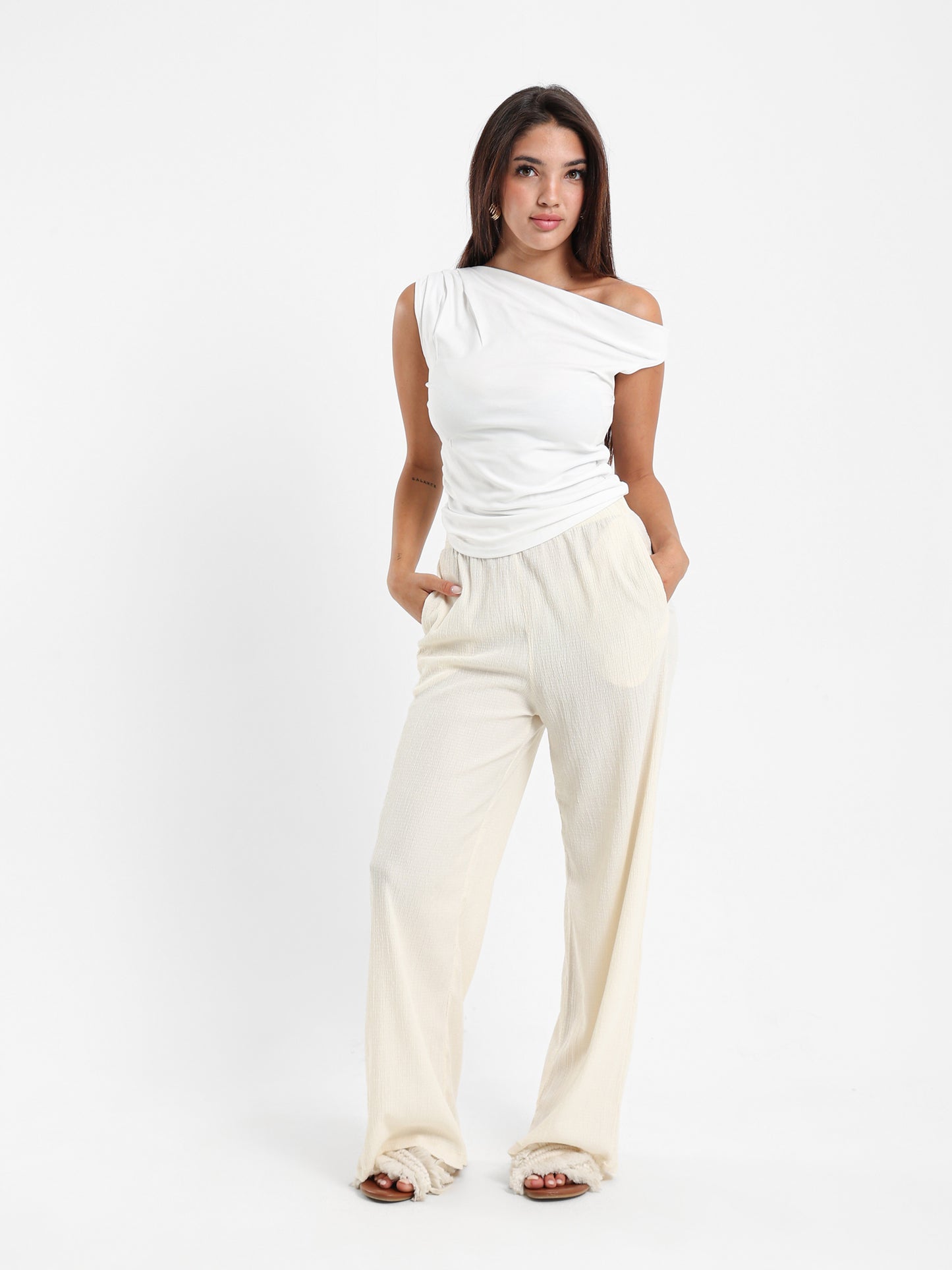 Asymmetric Neckline Top