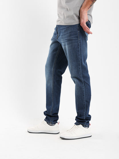 Washed Effect Slim Fit Pants