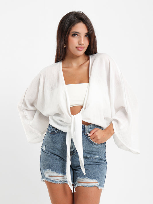 Front Tie Kimono