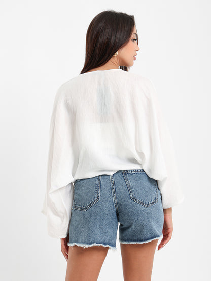 Front Tie Kimono