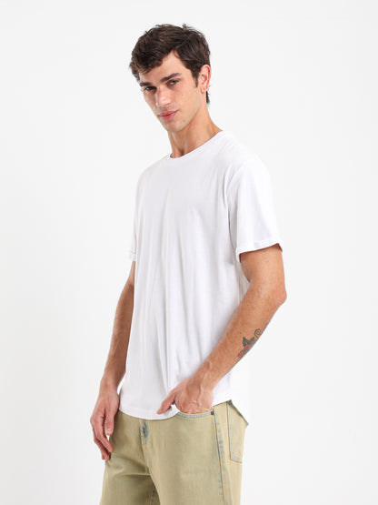 Longline Round Neck T-Shirt