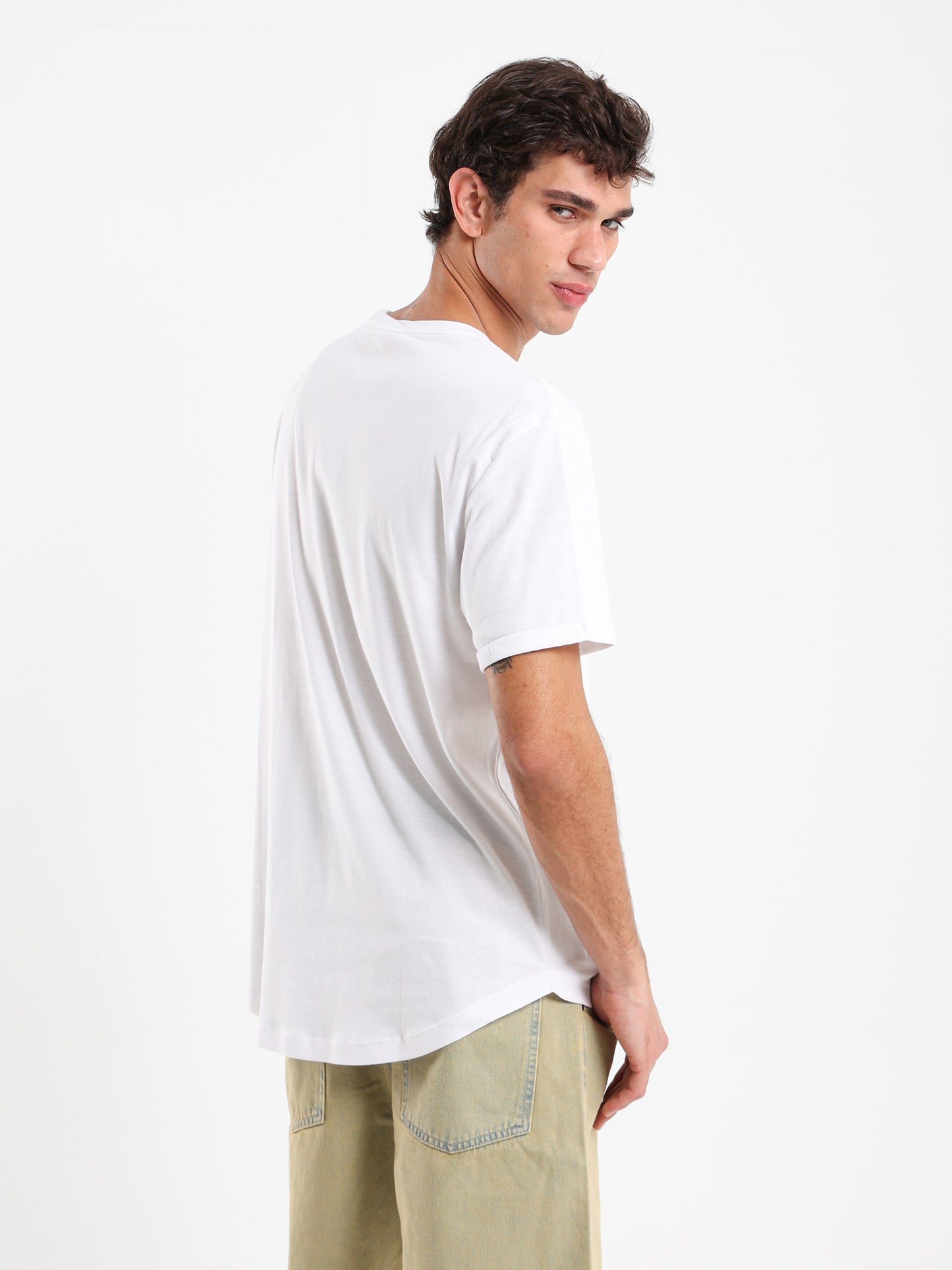 Longline Round Neck T-Shirt