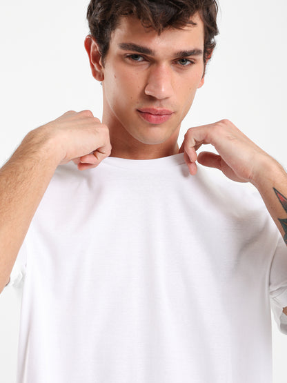 Longline Round Neck T-Shirt