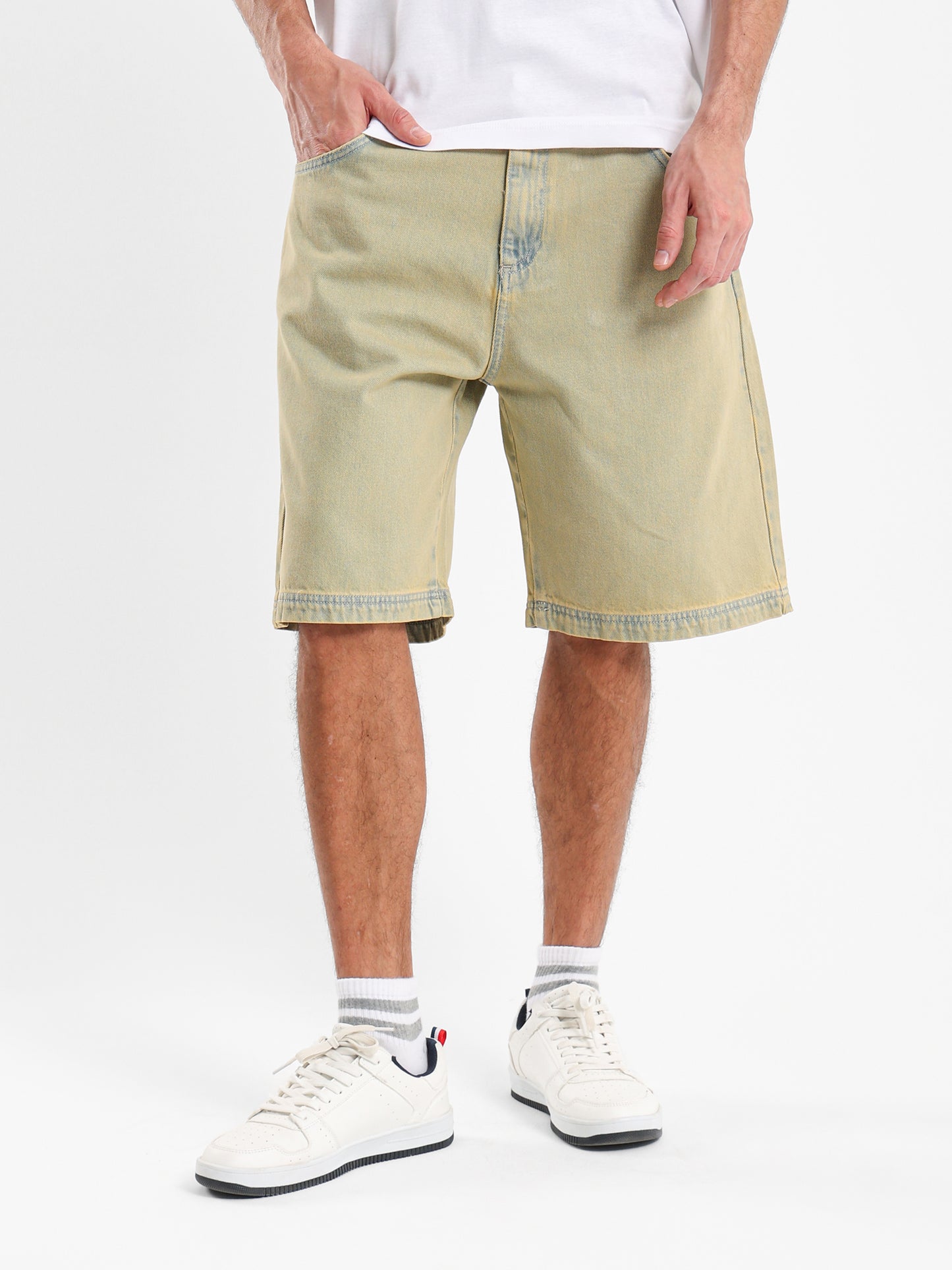 Loose Fit Denim Shorts