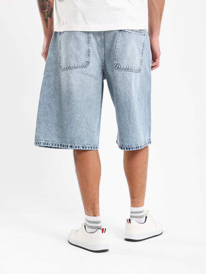 Tie-Dye Loose Fit Denim Shorts