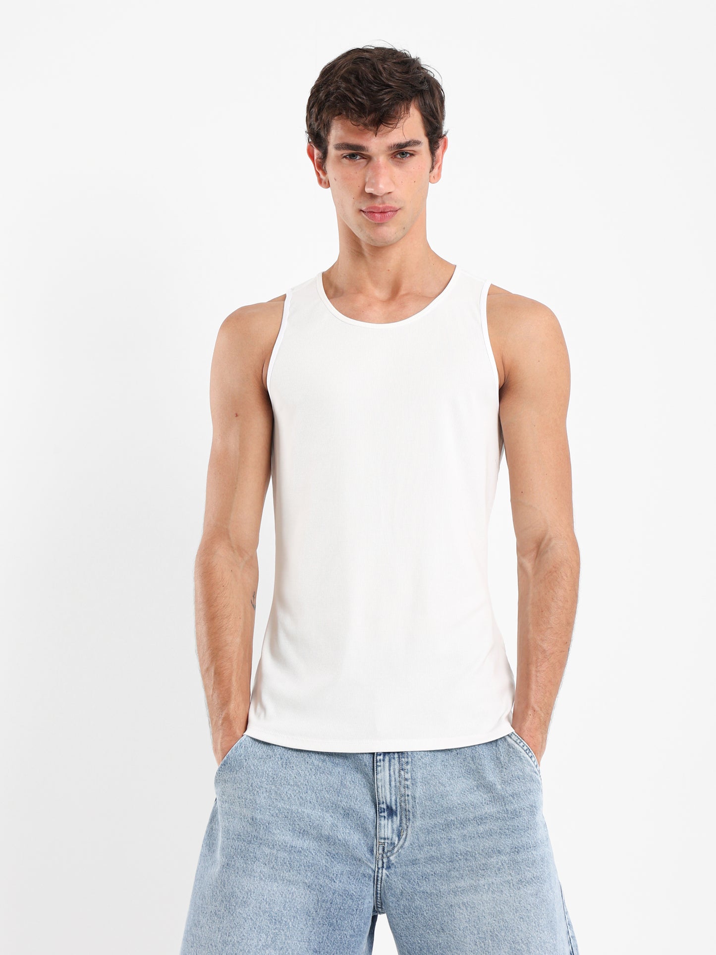 Ribbed Fitted Tank Top