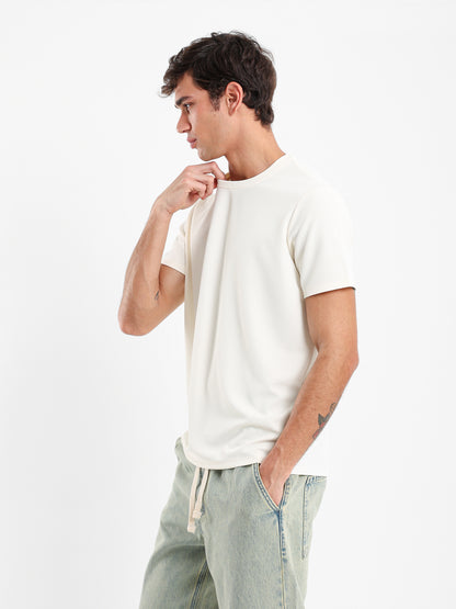 Wrinkled Texture Relaxed Fit T-Shirt