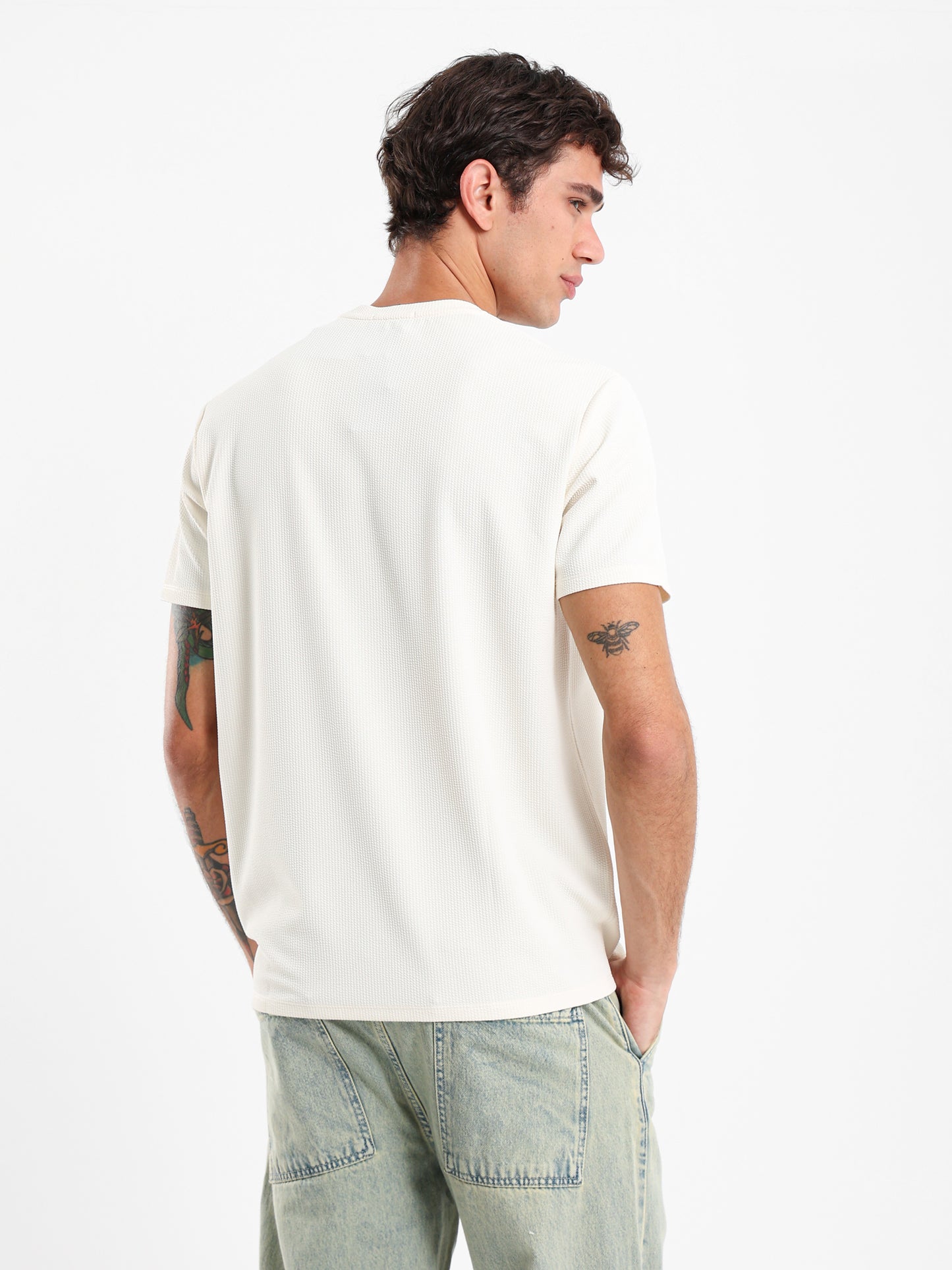 Wrinkled Texture Relaxed Fit T-Shirt